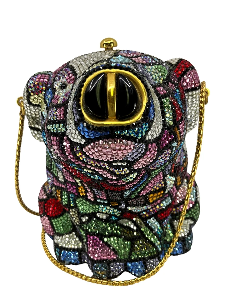 Bolso de Mano Judith Leiber Swarovski Cristal Cerdo Wilbur Minaudiere