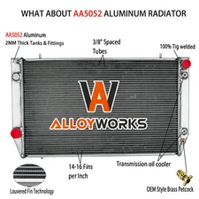 4 Row Aluminum Radiator For 1982-91 Jaguar XJS Base 3.6L 92-96 Jaguar XJS 4.0L