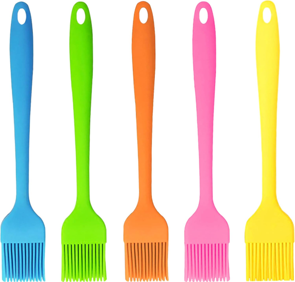 5 StüCk Silikon Backpinsel, KüChenpinsel Zum Kochen, Backen, Grillen, KüChe Past-image