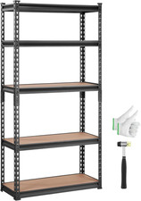 Storage Shelving Unit heavy duty Rack 5-Tier Adjustable 2000lbs Load 60''H