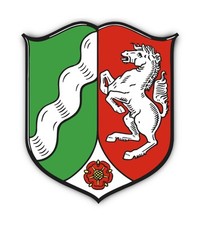 Wappen - Deutschland - Nordrhein-Westfalen - DE - NW, NRW - f&uuml;r Auto, Laptop ...