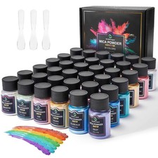 Mica Powder, 36 Colors 10g , Pigment for Epoxy Resin, 36 Colors, 36