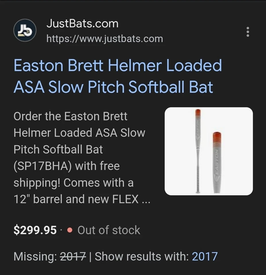 2017 Easton Bomb Squad Helmer ASA/USA Slowpitch Softball Bat SP17BHA 27.5oz - Image 2 of 4