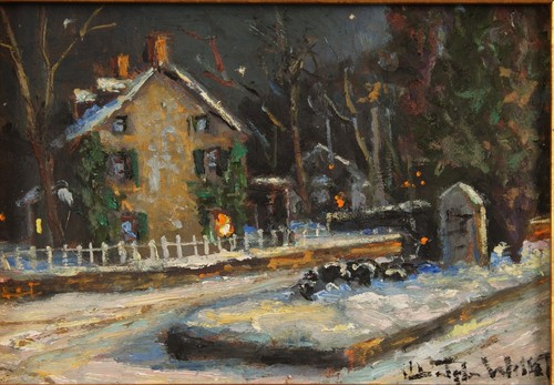Pintura Sm CHRISTOPHER WILLETT Bucks County Pennsylvania PARRY MANSION New Hope - Imagen 2 de 7