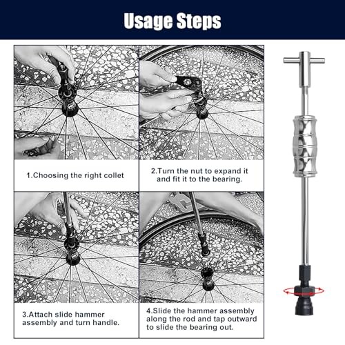 LainKeen 12pcs Blind Hole Collet Bearing Puller Set, Internal 12PC 1x(8+10mm)
