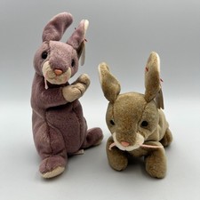 Ty Beanie Baby with Tags Retired Bunnies Lot of 2 - Springy/Nibbly