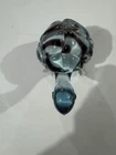 Vintage MURANO Art Glass TURTLE Sculpture Turquoise Blue