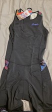 Santic Women s Triathlon One-Piece Suit Size Medium NWT Black Multicolor