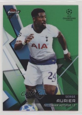 2018 Topps Finest UEFA Champions League Green Refractor /99 Serge Aurier #43 7i2