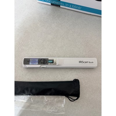 IRIScan Book Portable Handheld Wand Scanner White Color Screen MicroSD 900 DPI