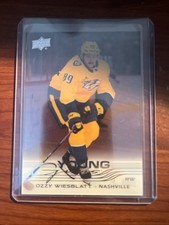 2025-26 Upper Deck Series 1 Young Guns Clear Cut Ozzy Wiesblatt