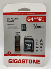 MicroSD Card 3-in-1 Kit 64GB GigaStone Prime Series