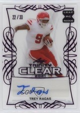 2021 Leaf Trinity Clear Auto Pink Foil /30 Trey Ragas #CA-TR1 Auto 0b11