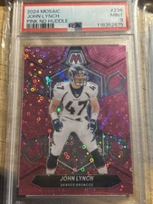 John Lynch Pink No Huddle Psa 9 /20 