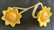 1 Gymboree Girls SUNFLOWER FIELDS Hair Pony Tail Yellow Sun Flower Baubles