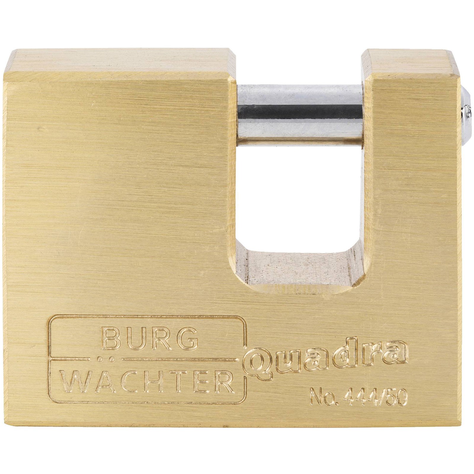 Burg Wächter Quadra Padlock 50mm Brass Stainless Steel Interior