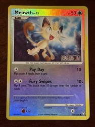 Meowth 106/146 Platinum Burger King Promo Reverse Holo