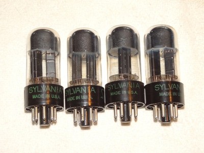 4 x 6SN7gta Sylvania Tubes*Super Strong Quad-5% Matched*1955*Tall Boy*#7