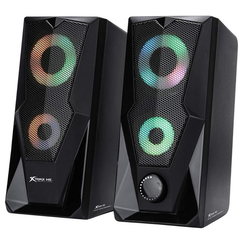 Haut-Parleurs Gaming RGB Strike Me SK501 Son Stéréo 2.0 USB 3.5mm - Picture 3 of 10