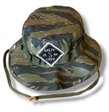 Salty Crew Bucket Boonie Hat Cap Camo Tiger Tippet Military Mil-Type-J-44320