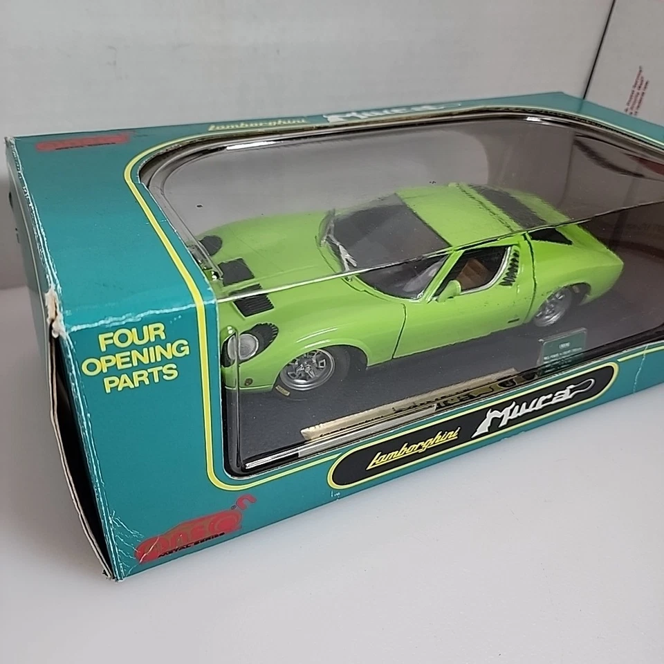 LAMBORGHINI MIURA ANSON 1:18 SCALE Die-Cast NEW HTF Green Color Metal Diecast - Image 3 of 4