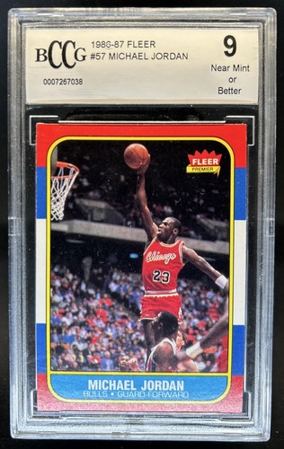 1986-87 Fleer Michael Jordan Rookie RC #57 Bulls BCCG 9