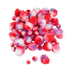 Bulk 100 Pc. Valentine Tie-Dyed Pom-Poms