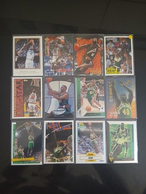 Lot 12 Karten SHAWN KEMP Panini Flux Fleer Hoops Upper Deck Finest Flair Topps
