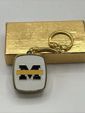 Sankyo University of Michigan Vintage Music Box Key Chain Japan Works NEW