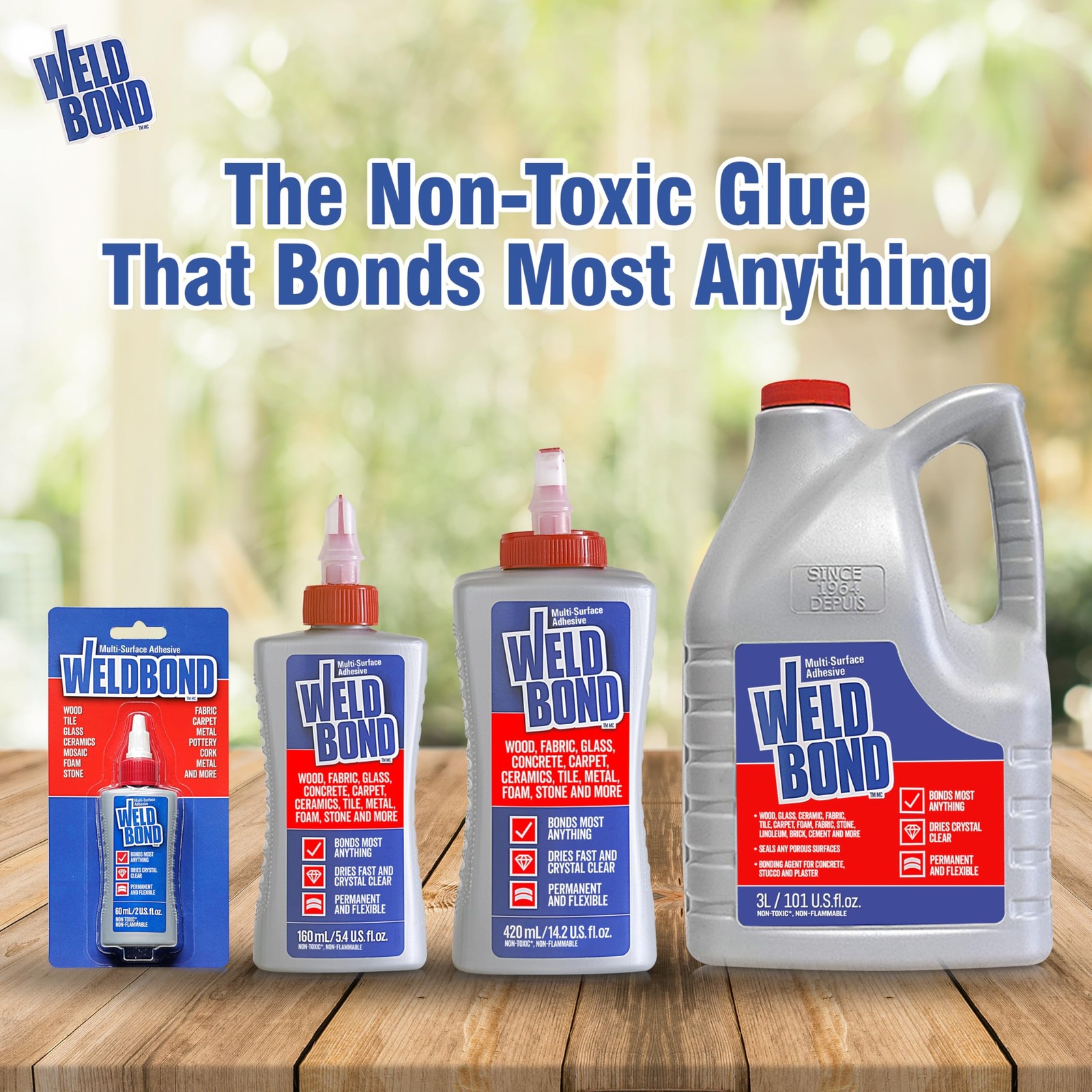 Weldbond All Purpose Glue, Bonds Most Anything! Non-Toxic Glue, Use as Wood G...