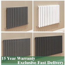 Horizontal Designer Radiator Oval Panel Column Central Heating  Rad 600MM Height