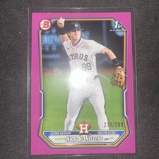 2026 Bowman Baseball Nick Monistere  1st Bowman Purple /299 Houston Astros
