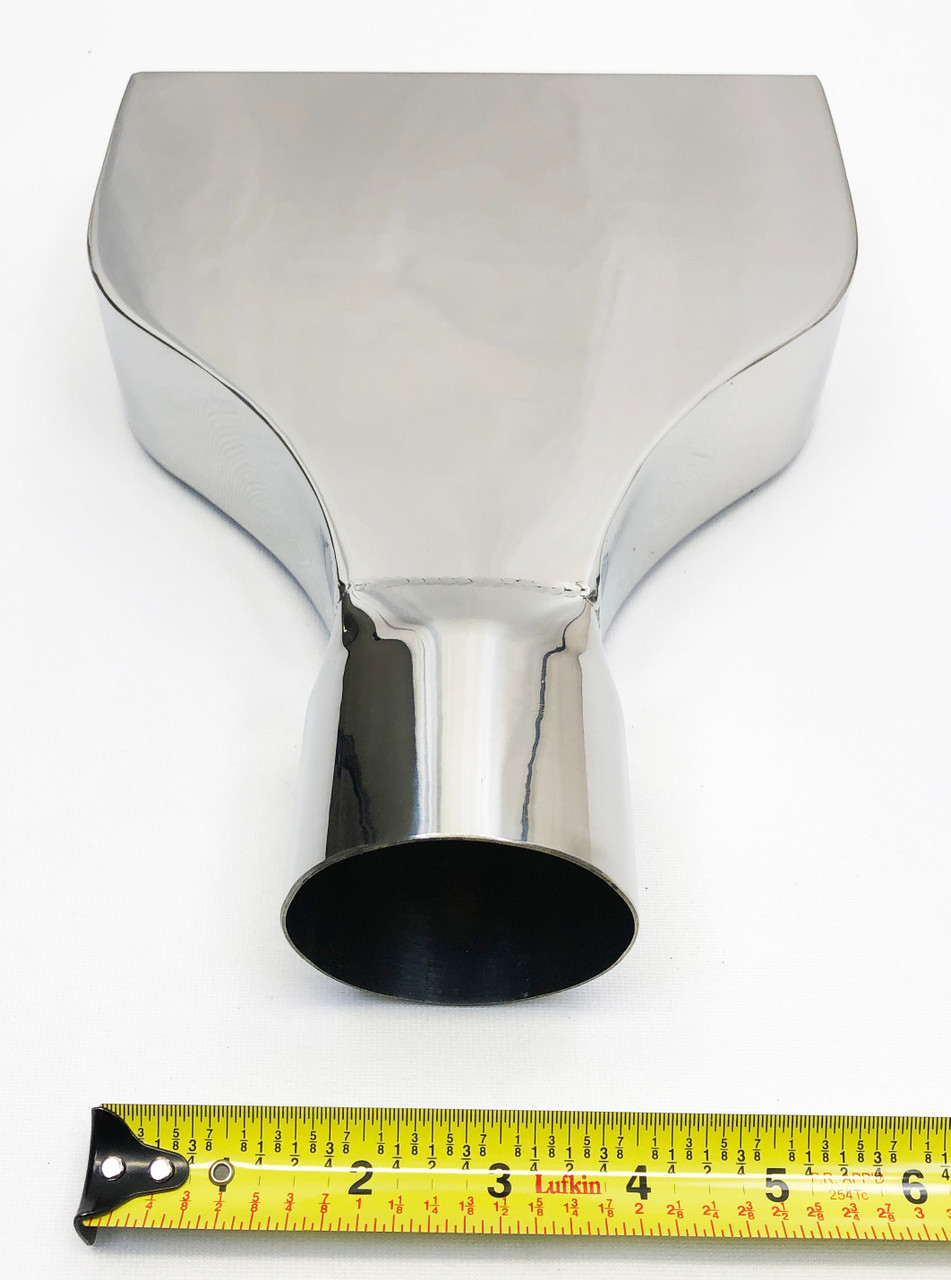 Exhaust Tip 2.25 X 7.75 Outlet Slant 10.00 Long 2.50 Inlet LT1 Style  High Polis