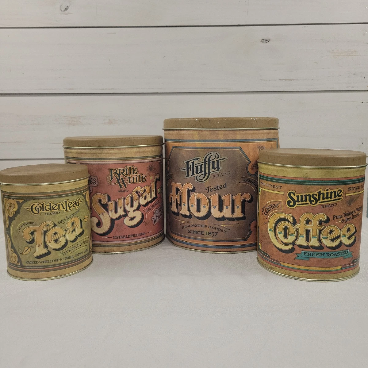 Flour Tin In Collectible Metal Kitchen Canisters for sale | eBay