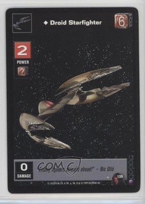 1999 Star Wars: Young Jedi CCG - The Menace of Darth Maul Droid Starfighter #139
