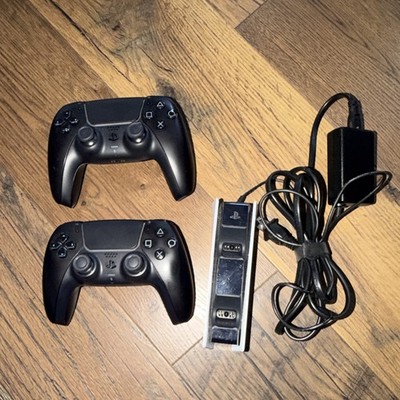 Sony DualSense Wireless Controller Set (2) Black for PS5 + Charging Dock