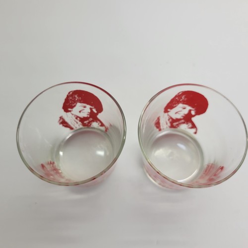 2 Vintage Don Ho Polynesian Palace Cocktail Glasses Reef Towers Hotel Hawaii Red - Picture 4 of 9