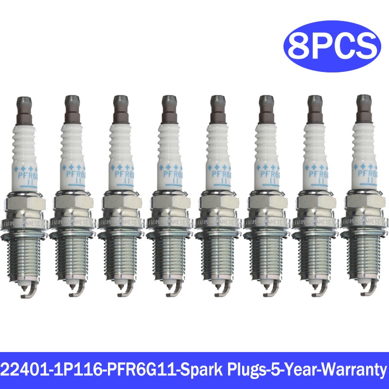 8x SPARK PLUG FOR NISSAN MAXIMA SENTRA INFINITI I30 #22401-1P116 PFR6G11