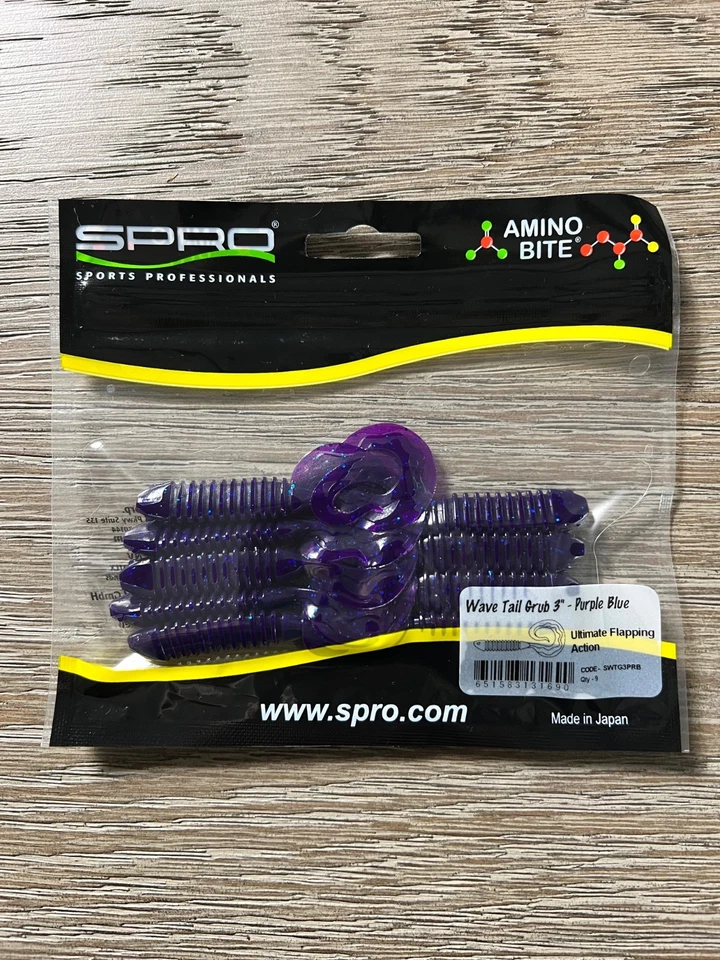 Señuelos de pesca de plástico suave SPRO 3 pulgadas Wave Tail Grub JDM - Elige el color Foto 4 de 4