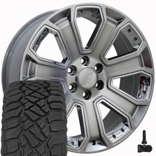 5660 20x8.5 Hyper Rims 27555r20 Rt Tires Tpms Set 6x139.7 31et
