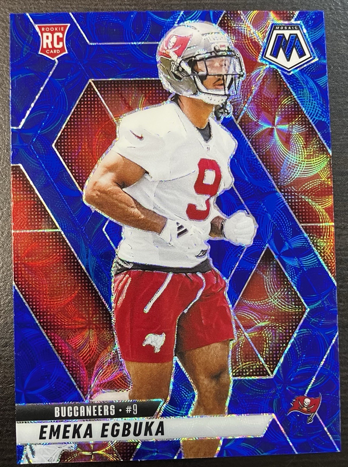 2025 Panini Mosaic - Emeka Egbuka #376 Blue Scope Prizm (RC)