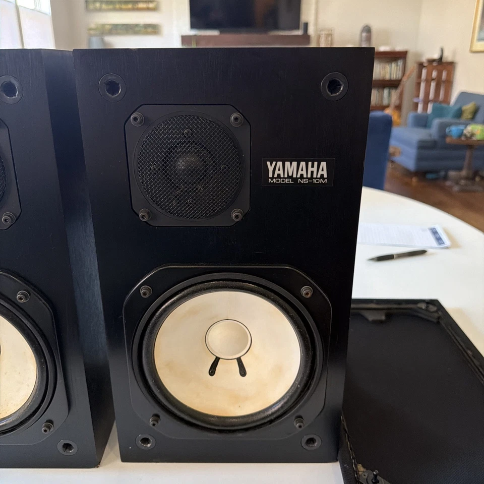 Juego de pares de altavoces Yamaha NS-10M sistema monitores de estudio altavoces negros usados Foto 4 de 4