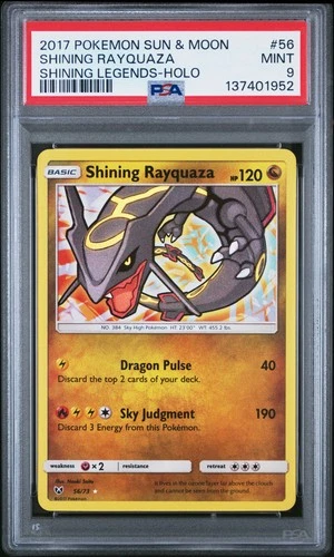 Shining Rayquaza #56 2017 Pokemon Sun & Moon Shining Legends PSA 9 250001