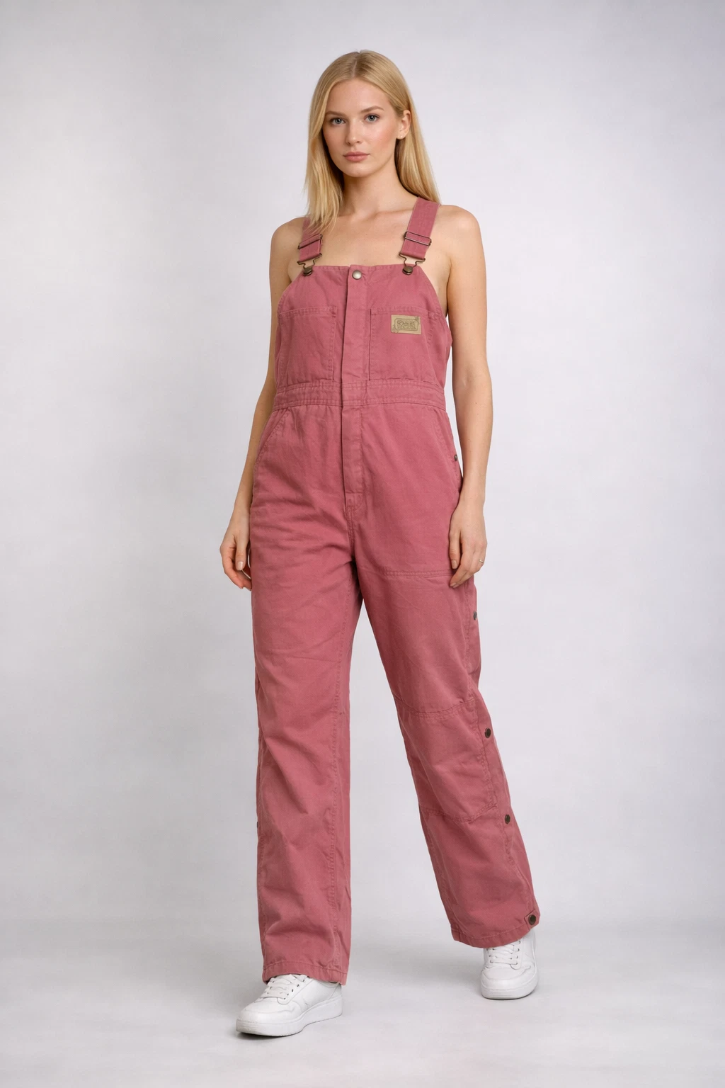 Schmidt Insulated Workwear Overalls Pink Canvas Quilted Winter SZ Ladies Short
