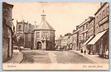 Antique England Postcard COLEFORD The Market Place 1889