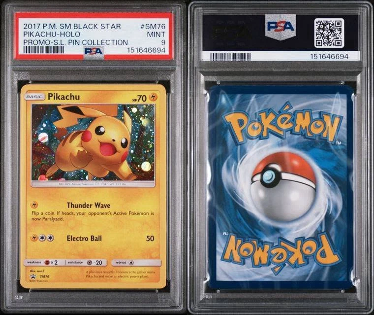 Pokémon TCG Grade 9 Pikachu Individual Collectible Card Game Cards