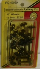 INTERMOUNTAIN RAILWAY CO #40050 33" WHEELS 12 SETS NEW IN PKG