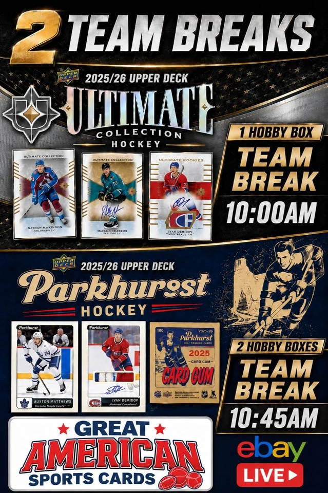 8-2-26 2025/26 UD Ultimate Collection #132 and 2025/26 UD Parkhurst #133