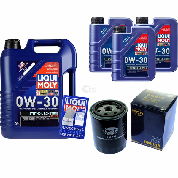 Inspektionskit Filter Liqui Moly ÖL 8L 0W-30 FüR VW Golf IV 1J1 1.6 2.0 1.8 T-image