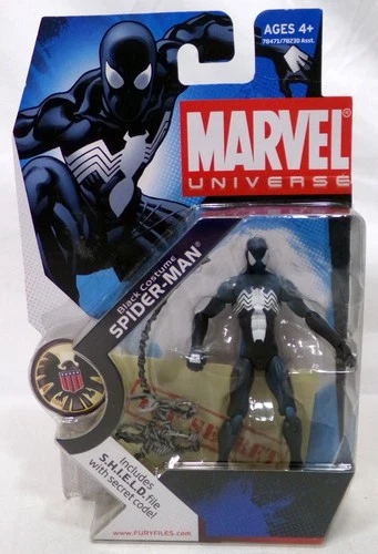 Marvel Universe Series 1 #018 Black Costume Spider-Man 3.75" Figure Hasbro 2008